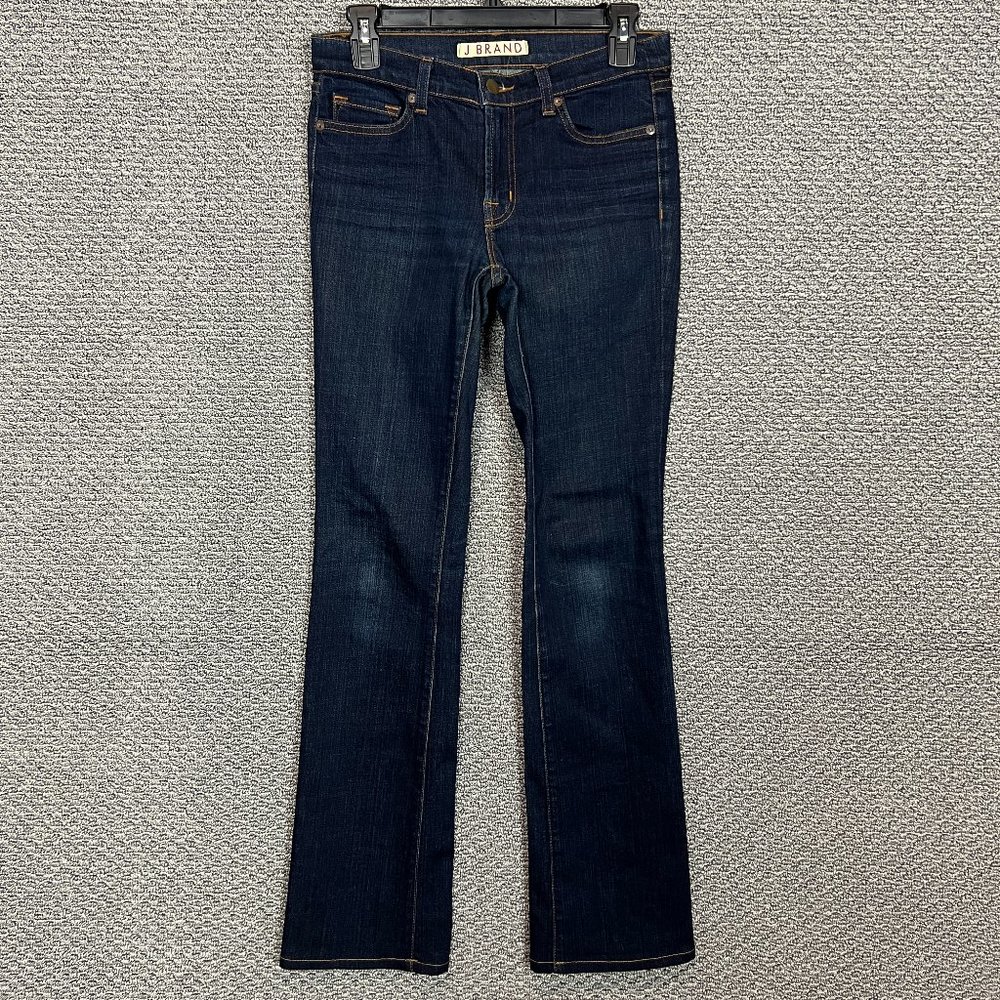 J Brand Jeans Bootcut Women's Size 27 Blue Mid Rise 31 in Inseam Dark Wash